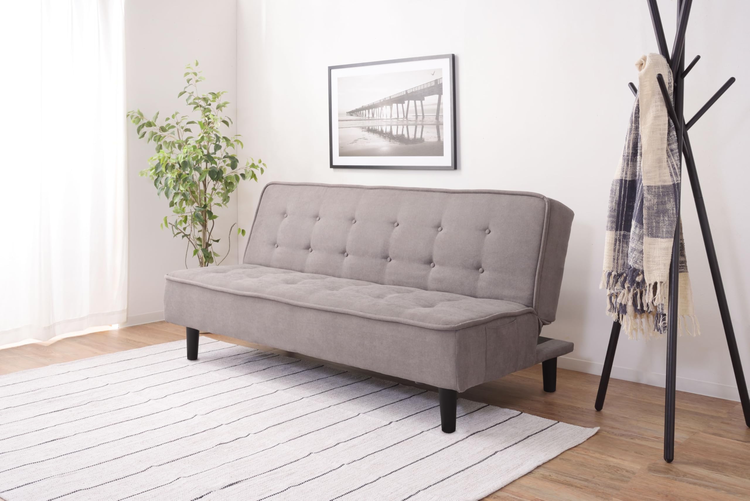 Amazon｜AZUMAYA ソファベッド グレー GS-5GY｜ソファベッド